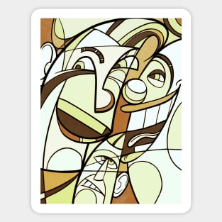 portrait cubism Sticker